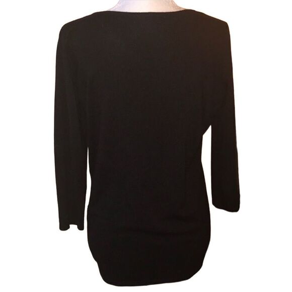 By Design Black Sweater with Crystal Details Size Medium - Picture 2 of 4